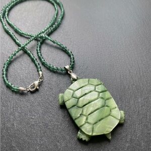 Shell based turtle necklace